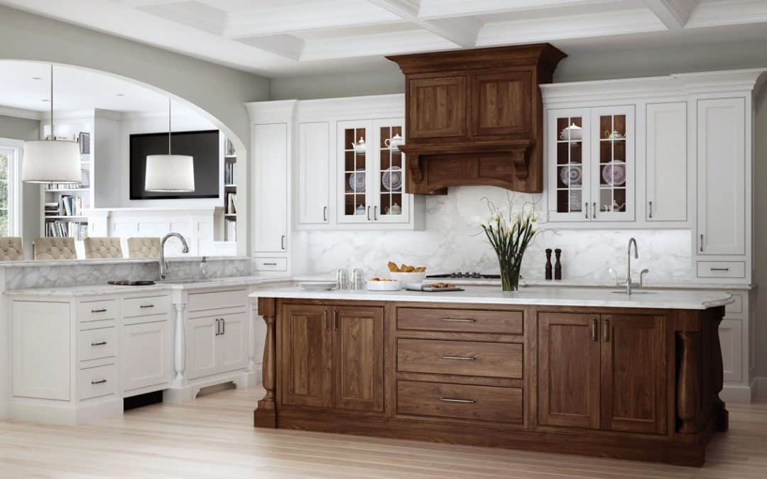 woodland walnut kitchen cabinets from Capitol Kitchens and Baths, the experts in kitchen and bath design