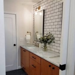midcentury modern bathroom remodel after from Capitol Kitchens and Baths