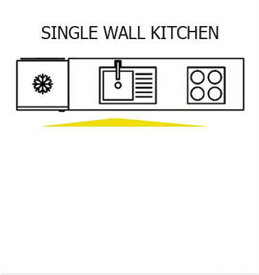 single wall kitchen